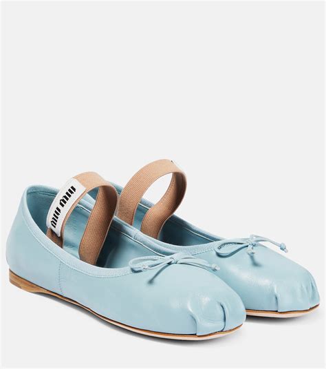 miu miu leather flats|miu michael shoes.